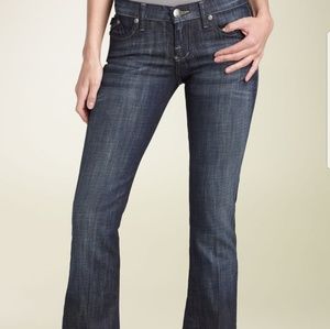ROCK & REPUBLIC FLAIR LEG DENIM JEANS, SIZE 29